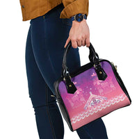 New Zealand Matariki Shoulder Handbag Maori Marae Purple Galaxy LT05 - Polynesian Pride