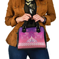 New Zealand Matariki Shoulder Handbag Maori Marae Purple Galaxy LT05 - Polynesian Pride