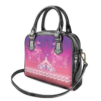 New Zealand Matariki Shoulder Handbag Maori Marae Purple Galaxy LT05 - Polynesian Pride