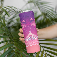 New Zealand Matariki Skinny Tumbler Maori Marae Purple Galaxy LT05 - Polynesian Pride