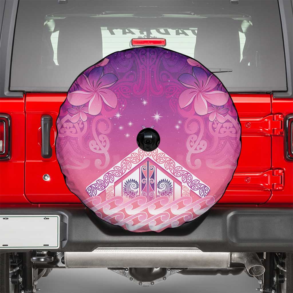 New Zealand Matariki Spare Tire Cover Maori Marae Purple Galaxy LT05 - Polynesian Pride