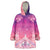 New Zealand Matariki Wearable Blanket Hoodie Maori Marae Purple Galaxy