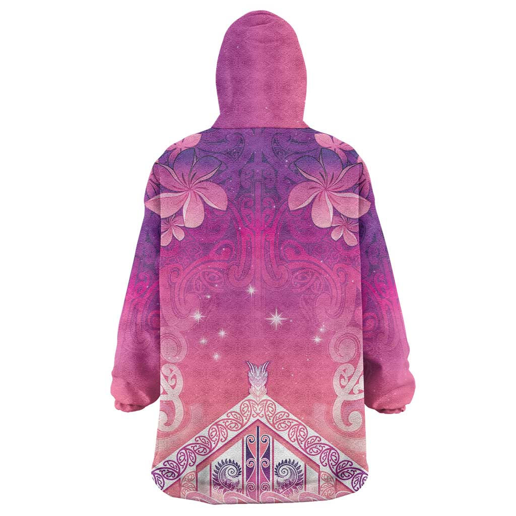 New Zealand Matariki Wearable Blanket Hoodie Maori Marae Purple Galaxy LT05 - Polynesian Pride
