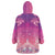 New Zealand Matariki Wearable Blanket Hoodie Maori Marae Purple Galaxy