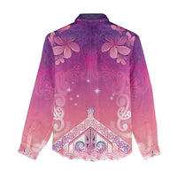 New Zealand Matariki Women Casual Shirt Maori Marae Purple Galaxy