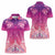 New Zealand Matariki Women Polo Shirt Maori Marae Purple Galaxy