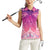 New Zealand Matariki Women Sleeveless Polo Shirt Maori Marae Purple Galaxy