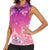 New Zealand Matariki Women Sleeveless Polo Shirt Maori Marae Purple Galaxy