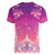 New Zealand Matariki Women V-Neck T-Shirt Maori Marae Purple Galaxy