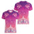 New Zealand Matariki Women V-Neck T-Shirt Maori Marae Purple Galaxy