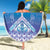New Zealand Matariki Beach Blanket Maori Marae Cyan Galaxy