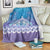 New Zealand Matariki Blanket Maori Marae Cyan Galaxy