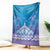 New Zealand Matariki Blanket Maori Marae Cyan Galaxy
