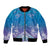 New Zealand Matariki Bomber Jacket Maori Marae Cyan Galaxy