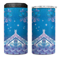 New Zealand Matariki 4 in 1 Can Cooler Tumbler Maori Marae Cyan Galaxy LT05 One Size: 16 oz Cyan - Polynesian Pride