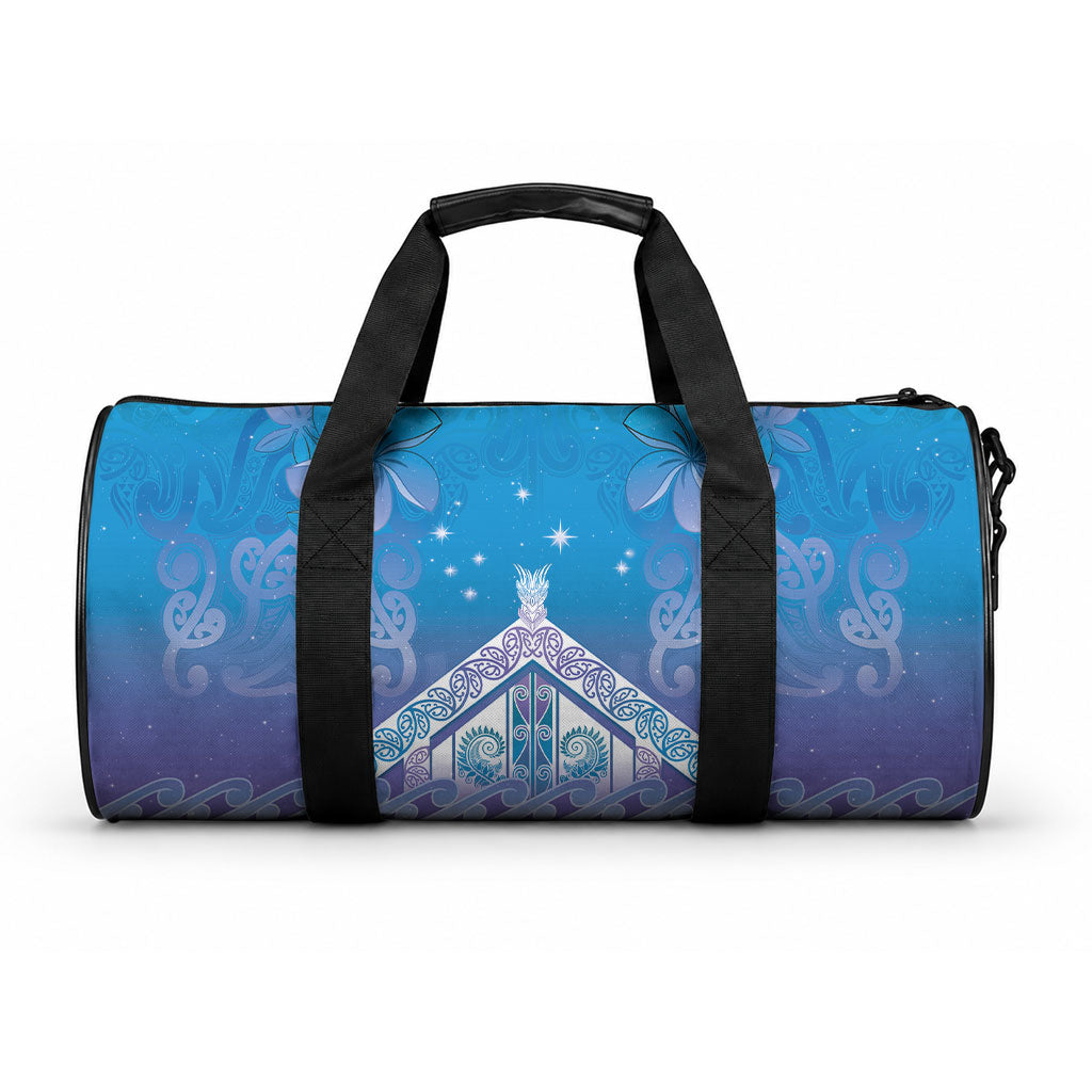 New Zealand Matariki Duffle Bag Maori Marae Cyan Galaxy LT05 One size Cyan - Polynesian Pride