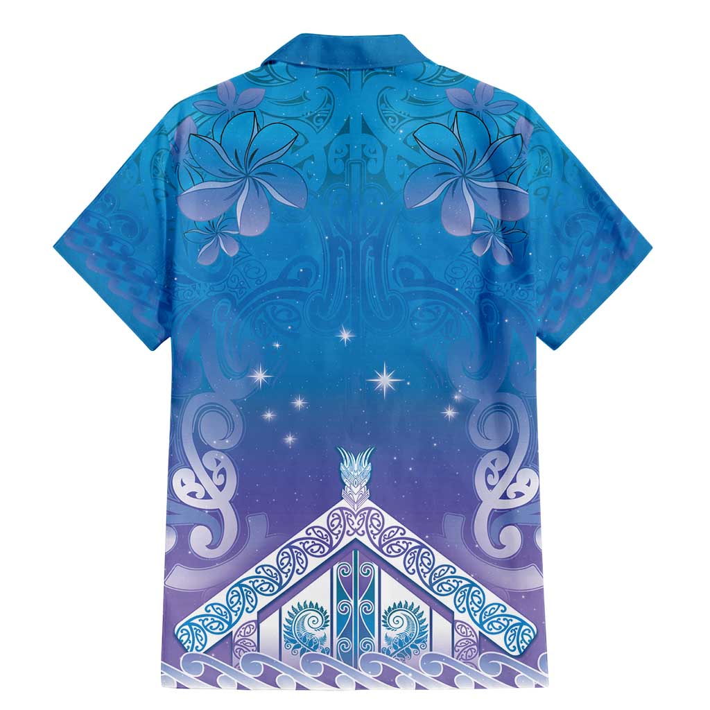 New Zealand Matariki Family Matching Mermaid Dress and Hawaiian Shirt Maori Marae Cyan Galaxy LT05 - Polynesian Pride