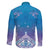New Zealand Matariki Family Matching Off Shoulder Maxi Dress and Hawaiian Shirt Maori Marae Cyan Galaxy
