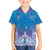 New Zealand Matariki Family Matching Off Shoulder Maxi Dress and Hawaiian Shirt Maori Marae Cyan Galaxy