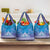 New Zealand Matariki Grocery Bag Maori Marae Cyan Galaxy