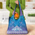 New Zealand Matariki Grocery Bag Maori Marae Cyan Galaxy