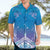 New Zealand Matariki Hawaiian Shirt Maori Marae Cyan Galaxy