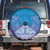 New Zealand Matariki Spare Tire Cover Maori Marae Cyan Galaxy