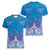 New Zealand Matariki Women V-Neck T-Shirt Maori Marae Cyan Galaxy