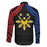 Philippines Independence Day Family Matching Off The Shoulder Long Sleeve Dress and Hawaiian Shirt Proud To Be Pinoy LT05 - Polynesian Pride