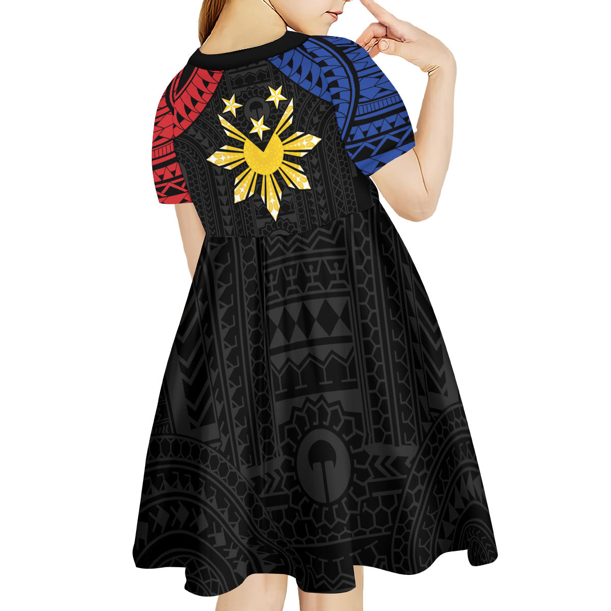 Philippines Independence Day Kid Short Sleeve Dress Proud To Be Pinoy LT05 - Polynesian Pride