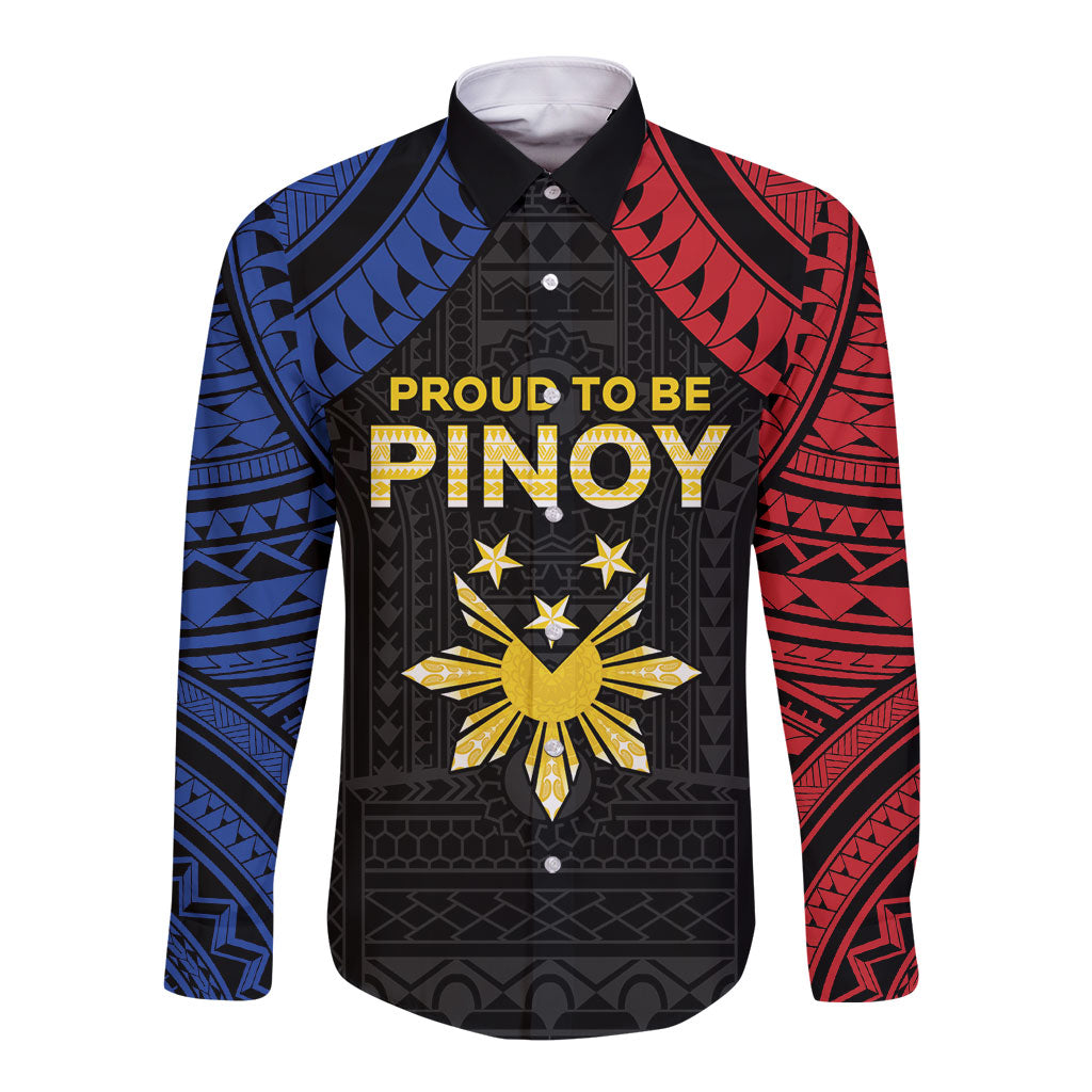 Philippines Independence Day Long Sleeve Button Shirt Proud To Be Pinoy