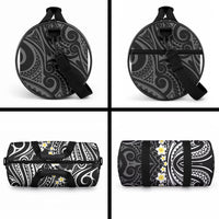 Plumeria With Black Polynesian Tattoo Pattern Duffle Bag