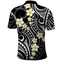 Plumeria With Black Polynesian Tattoo Pattern Polo Shirt