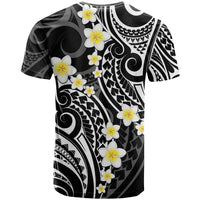 Plumeria With Black Polynesian Tattoo Pattern T Shirt LT05 - Polynesian Pride