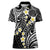 Plumeria With Black Polynesian Tattoo Pattern Women Polo Shirt