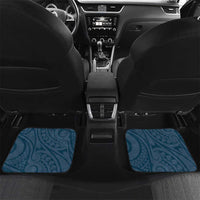 Plumeria With Blue Polynesian Tattoo Pattern Car Mats