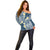 Plumeria With Blue Polynesian Tattoo Pattern Off Shoulder Sweater