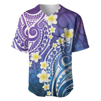 Plumeria With Galaxy Polynesian Tattoo Pattern Baseball Jersey LT05 Galaxy - Polynesian Pride