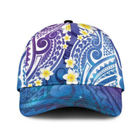 Plumeria With Galaxy Polynesian Tattoo Pattern Classic Cap - Polynesian Pride