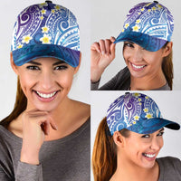 Plumeria With Galaxy Polynesian Tattoo Pattern Classic Cap - Polynesian Pride