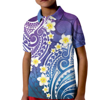 Plumeria With Galaxy Polynesian Tattoo Pattern Kid Polo Shirt LT05 Kid Galaxy - Polynesian Pride