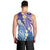 Plumeria With Galaxy Polynesian Tattoo Pattern Men Tank Top