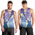 Plumeria With Galaxy Polynesian Tattoo Pattern Men Tank Top