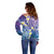 Plumeria With Galaxy Polynesian Tattoo Pattern Off Shoulder Sweater