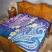 Plumeria With Galaxy Polynesian Tattoo Pattern Quilt LT05 - Polynesian Pride