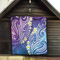 Plumeria With Galaxy Polynesian Tattoo Pattern Quilt LT05 - Polynesian Pride