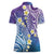 Plumeria With Galaxy Polynesian Tattoo Pattern Women Polo Shirt