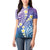 Plumeria With Galaxy Polynesian Tattoo Pattern Women Polo Shirt