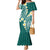 Plumeria With Teal Polynesian Tattoo Pattern Mermaid Dress