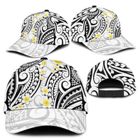 Plumeria With White Polynesian Tattoo Pattern Classic Cap - Polynesian Pride